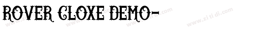 ROVER CLOXE DEMO字体转换